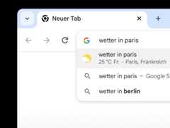 Ein Nutzer hat in die Adressleiste von Chrome „Wetter in Paris“ eingegeben und sofort Suchergebnisse erhalten.