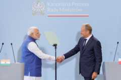 Oficjalne spotkanie Premiera Donalda Tuska z Premierem Republiki Indii Narendrą Modim.