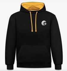 Gowerlive Black Gold Contrast Hoodie
