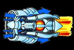  An animated image of a jet engine to show how the air flows through the engine.