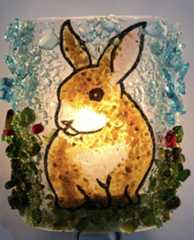 bunny light recycled glass