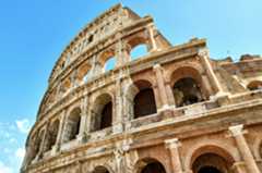 Rome colosseum, self-healing mortar