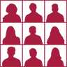 Icon with silhouettes of boys and girls