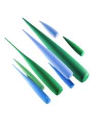 gen AI-generated blue and green spears