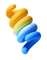 Blue and yellow coil gen AI-generated image