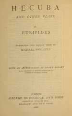 Hecuba and other plays, Euripedes, Henry Morley, Michael Wodhull
