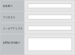 EFOを設定していないフォーム