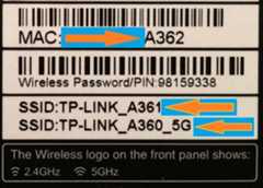 TP Link Archer C5 - Label view 3