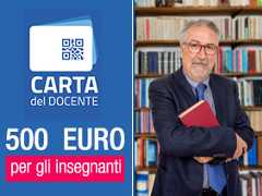 CARTA DOCENTE 500 EURO PER GLI INSEGNANTI