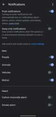 Screenshot of Google Home App Notification Settings
