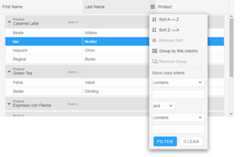 React Grid Web Component Grouping