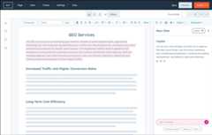 HubSpot's blog feature user interface showing Breeze Copilot generating blog content for you