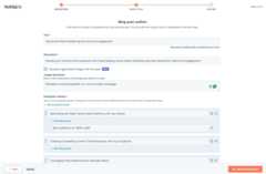 HubSpot's AI blog writer showing blog outlines