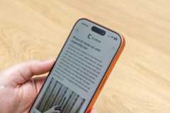 Ingezoomd op scherm iPhone 17 Pro