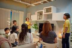 イケアのルームセットでセミナーを開催している様子