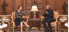 Prime Minister Ms. Mette Frederiksen of Denmark called on President Ram Nath Kovind at Rashtrapati Bhavan on 9th October 2021