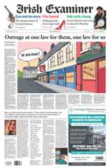 Irish Examiner P1 on the GolfGate scandal in August 2020