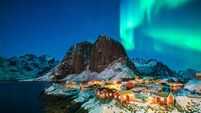Colorful northern lights
