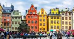 Colorful houses on Stortorget square in Old town, Stockholm, Sweden