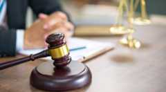 Lawyer working with gavel