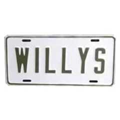 Willys License Plate in Block Script (Olive Drab) Fits  41-71 Willys and Jeep