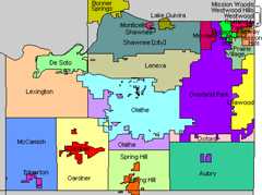 Township map of Johnson County, 2000
