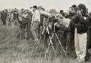Photographers get ready at Huncoat Power Station, October 1988