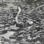 Aerial - Blackburn town centre, 1920s