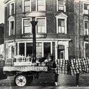 Potato cart outside the Adelphi in Blackburn
