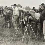 Photographers get ready at Huncoat Power Station, October 1988