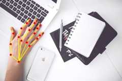 hand-output-Skeleton – LearnOpenCV Output of code. Keypoints and skeleton formed joining the keypoint pairs are superimposed on original mage.