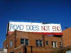 Route 66 does not end along 6th Street in Amarillo, Texas, Kathy Weiser-Alexander.