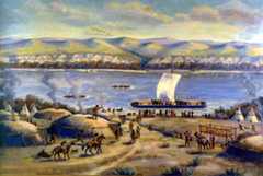 Lewis and Clark on the Upper Missouri River.