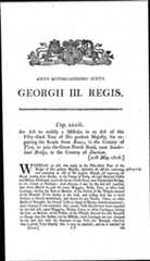 Bowes and Sunderland Bridge Road Act 1816