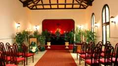 In der Trauerhalle auf dem Nordfriedhof