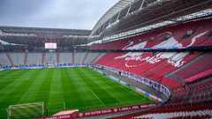Die Red Bull Arena von innen.