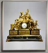 Kaminuhr mit Darstellung von Mars und Venus