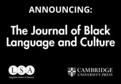 LSA Announces New Journal of Black Language and Culture