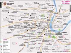 Location Map of Tajmahal