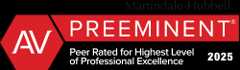 Martindale-Hubbell Peer AV Preeminent Rating