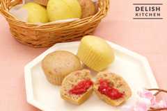 いちごの糀甘酒蒸しパン