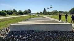 Treblinka, 2021, Denkmal am Standort des ehemaligen Bahnhofs Treblinka, Stiftung Denkmal