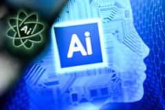 A photo taken on Jan. 2, 2025, shows the letters AI for Artificial Intelligence on a laptop screen, right, next to the logo of the Chat AI application on a smartphone screen in Frankfurt am Main, Germany. (