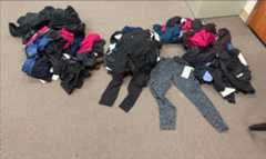 Four suspects were arrested for allegedly stealing clothing worth about $6,000 from Lululemon at 17 Hillsdale Mall in San Mateo, CA, on Nov. 26, 2025. (Photo courtesy of San Mateo Police Department)