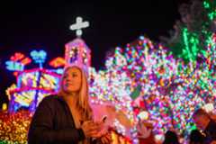 Visitors tour the 41st annual Deacon Dave’s Christmas display at Casa del Pomba in Livermore in 2024. The famed display will return on Nov. 29.  