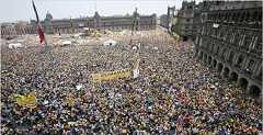 Mass protest rally, Mexico 2006