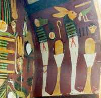 Manifestación con cabeza de Liebre del dios sol – interior del ataúd de Bakenmut, padre divino de Amum, 950 A.C. Museo Británico