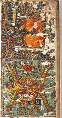 Pic 13: The Birth of the Macuiltonaleque and Cihuateteo. Codex Borgia, p. 47