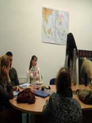 Studying in the classroom