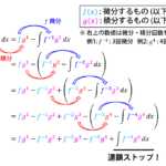 うさぎでもわかる解析(高校数学・数3) Part06 部分積分(部分積分の連鎖公式:ブンブン・瞬間部分積分)